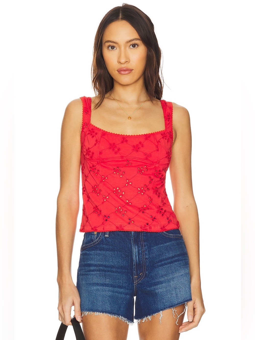 Free People - Full Bloom Cotton Eyelet Cami- Size XL - ❤️